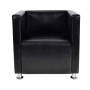 Sillón de cuero sintético negro de vidaXL, Sillones - Ref: Foro24-240068, Precio: 175,50 €, Descuento: %