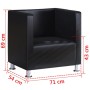 Sillón de cuero sintético negro de vidaXL, Sillones - Ref: Foro24-240068, Precio: 175,50 €, Descuento: %