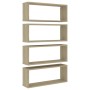 Estante cubo pared 4 uds contrachapado roble Sonoma 60x15x23 cm de vidaXL, Estantes y estanterías - Ref: Foro24-807143, Preci...
