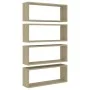 Estante cubo pared 4 uds contrachapado roble Sonoma 60x15x23 cm de vidaXL, Estantes y estanterías - Ref: Foro24-807143, Preci...