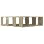 Estante cubo pared 4 uds contrachapado roble Sonoma 60x15x23 cm de vidaXL, Estantes y estanterías - Ref: Foro24-807143, Preci...