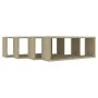Estante cubo pared 4 uds contrachapado roble Sonoma 60x15x23 cm de vidaXL, Estantes y estanterías - Ref: Foro24-807143, Preci...