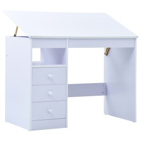 Escritorio infantil de dibujo inclinable blanco de vidaXL, Mesas para arte y dibujo - Ref: Foro24-287448, Precio: 142,79 €, D...