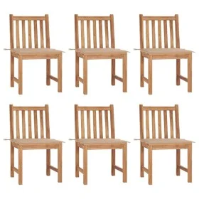 Sillas de jardín 6 unidades con cojines madera maciza de teca de vidaXL, Sillas de jardín - Ref: Foro24-3073118, Precio: 675,...