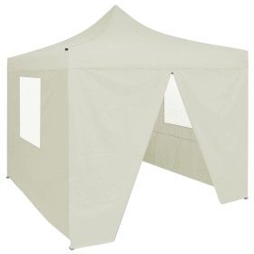 Carpa plegable profesional con 4 paredes acero color crema 2x2m de vidaXL, Carpas y cenadores - Ref: Foro24-48882, Precio: 11...