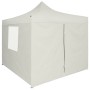 Carpa plegable profesional con 4 paredes acero color crema 2x2m de vidaXL, Carpas y cenadores - Ref: Foro24-48882, Precio: 11...