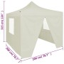 Carpa plegable profesional con 4 paredes acero color crema 2x2m de vidaXL, Carpas y cenadores - Ref: Foro24-48882, Precio: 11...