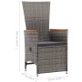 Sillas reclinables jardín y cojines 2 uds ratán sintético gris de vidaXL, Sillas de jardín - Ref: Foro24-46045, Precio: 231,5...