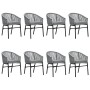 Juego de comedor de jardín 9 piezas ratán sintético gris en Conjuntos de jardín | Comprar online en Foru.es