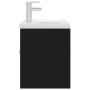 Mueble con lavabo madera de ingeniería negro de vidaXL, Tocadores de baño - Ref: Foro24-3071280, Precio: 224,04 €, Descuento: %