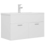 Mueble con lavabo madera de ingeniería blanco de vidaXL, Tocadores de baño - Ref: Foro24-3071279, Precio: 222,41 €, Descuento: %