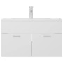 Mueble con lavabo madera de ingeniería blanco de vidaXL, Tocadores de baño - Ref: Foro24-3071279, Precio: 222,41 €, Descuento: %