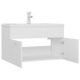 Mueble con lavabo madera de ingeniería blanco de vidaXL, Tocadores de baño - Ref: Foro24-3071279, Precio: 222,41 €, Descuento: %