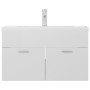 Mueble con lavabo madera de ingeniería blanco brillante de vidaXL, Muebles de baño - Ref: Foro24-3071285, Precio: 227,40 €, D...
