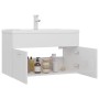 Mueble con lavabo madera de ingeniería blanco brillante de vidaXL, Muebles de baño - Ref: Foro24-3071285, Precio: 227,40 €, D...