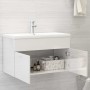 Mueble con lavabo madera de ingeniería blanco brillante de vidaXL, Muebles de baño - Ref: Foro24-3071285, Precio: 227,40 €, D...