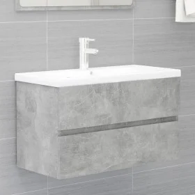 Furniture with gray concrete engineered wood sink by vidaXL, bathroom vanities - Ref: Foro24-3071643, Price: 210,90 €, Discou...