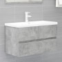 Mueble con lavabo madera de ingeniería gris hormigón de vidaXL, Tocadores de baño - Ref: Foro24-3071643, Precio: 227,48 €, De...