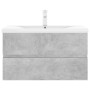 Mueble con lavabo madera de ingeniería gris hormigón de vidaXL, Tocadores de baño - Ref: Foro24-3071643, Precio: 227,48 €, De...