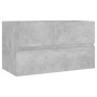 Mueble con lavabo madera de ingeniería gris hormigón de vidaXL, Tocadores de baño - Ref: Foro24-3071643, Precio: 227,48 €, De...