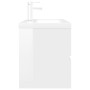 Mueble con lavabo madera de ingeniería blanco brillo de vidaXL, Tocadores de baño - Ref: Foro24-3071645, Precio: 255,88 €, De...