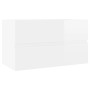 Mueble con lavabo madera de ingeniería blanco brillo de vidaXL, Tocadores de baño - Ref: Foro24-3071645, Precio: 255,88 €, De...