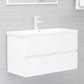 Mueble con lavabo madera de ingeniería blanco de vidaXL, Tocadores de baño - Ref: Foro24-3071639, Precio: 218,54 €, Descuento: %