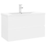 Mueble con lavabo madera de ingeniería blanco de vidaXL, Tocadores de baño - Ref: Foro24-3071639, Precio: 236,01 €, Descuento: %