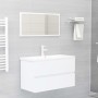 Mueble con lavabo madera de ingeniería blanco de vidaXL, Tocadores de baño - Ref: Foro24-3071639, Precio: 236,01 €, Descuento: %