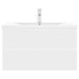 Mueble con lavabo madera de ingeniería blanco de vidaXL, Tocadores de baño - Ref: Foro24-3071639, Precio: 236,01 €, Descuento: %