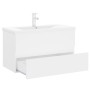 Mueble con lavabo madera de ingeniería blanco de vidaXL, Tocadores de baño - Ref: Foro24-3071639, Precio: 236,01 €, Descuento: %