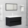 Mueble con lavabo madera de ingeniería negro de vidaXL, Tocadores de baño - Ref: Foro24-3071640, Precio: 242,97 €, Descuento: %