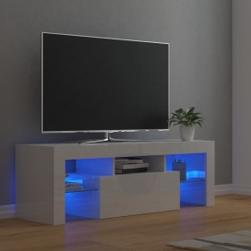 Mueble de TV con luces LED blanco brillante 120x35x40 cm de vidaXL, Muebles TV - Ref: Foro24-804352, Precio: 89,12 €, Descuen...