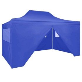 Carpa plegable profesional con 4 paredes acero azul 3x4 m de vidaXL, Carpas y cenadores - Ref: Foro24-48891, Precio: 183,88 €...