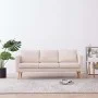 Sofá de 3 plazas de tela color crema de vidaXL, Sofás - Ref: Foro24-281352, Precio: 338,07 €, Descuento: %