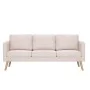 Sofá de 3 plazas de tela color crema de vidaXL, Sofás - Ref: Foro24-281352, Precio: 338,07 €, Descuento: %