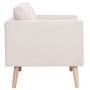 Sofá de 3 plazas de tela color crema de vidaXL, Sofás - Ref: Foro24-281352, Precio: 369,51 €, Descuento: %