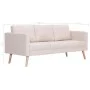 Sofá de 3 plazas de tela color crema de vidaXL, Sofás - Ref: Foro24-281352, Precio: 338,07 €, Descuento: %