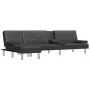 L-shaped sofa bed black synthetic leather 255x140x70 cm by vidaXL, Sofas - Ref: Foro24-3157265, Price: 465,03 €, Discount: %