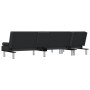Sofá cama en forma de L cuero sintético negro 255x140x70 cm de vidaXL, Sofás - Ref: Foro24-3157265, Precio: 461,11 €, Descuen...
