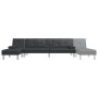 Sofá cama en forma de L cuero sintético negro 255x140x70 cm de vidaXL, Sofás - Ref: Foro24-3157265, Precio: 461,11 €, Descuen...