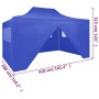 Carpa plegable profesional con 4 paredes acero azul 3x4 m de vidaXL, Carpas y cenadores - Ref: Foro24-48891, Precio: 183,88 €...