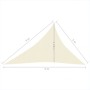 Toldo de vela crema HDPE 160 g/m² 3x4x5 m de vidaXL, Sombrillas - Ref: Foro24-311201, Precio: 23,80 €, Descuento: %