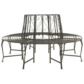 Banco para árbol de jardín acero 160 cm de vidaXL, Bancos de jardín - Ref: Foro24-313033, Precio: 243,75 €, Descuento: %