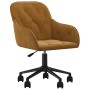 Silla de oficina giratoria de terciopelo marrón de vidaXL, Sillas de oficina - Ref: Foro24-344875, Precio: 81,02 €, Descuento: %