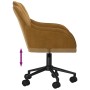 Silla de oficina giratoria de terciopelo marrón de vidaXL, Sillas de oficina - Ref: Foro24-344875, Precio: 81,02 €, Descuento: %