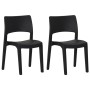 Sillas de jardín 2 unidades PP gris antracita de vidaXL, Sillas de jardín - Ref: Foro24-317725, Precio: 128,84 €, Descuento: %
