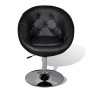 Taburete de bar cuero sintético negro de vidaXL, Taburetes de cocina - Ref: Foro24-240449, Precio: 108,65 €, Descuento: %