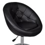 Taburete de bar cuero sintético negro de vidaXL, Taburetes de cocina - Ref: Foro24-240449, Precio: 108,65 €, Descuento: %
