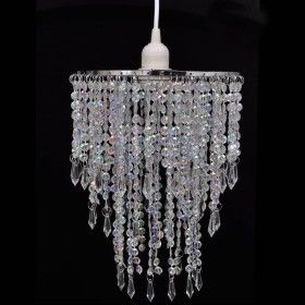 Lámpara colgante elegante con cristales, 22.5 x 30.5 cm de vidaXL, Lámparas de araña - Ref: Foro24-241116, Precio: 27,26 €, D...